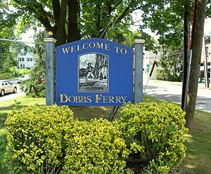Dobbs Ferry welcome sign