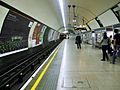Euston tube station Northern line Bank branch southbound look south