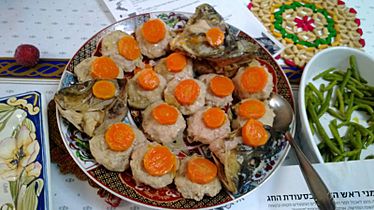 Gefilte fish balls for Rosh Hashanah