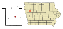 Location of Ida Grove, Iowa