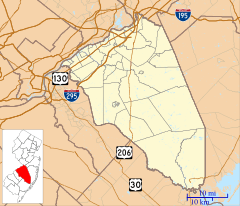 Cropwell, New Jersey is located in Burlington County, New Jersey