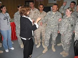 Loretta Sanchez Visits Troops Kuwait