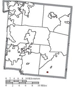 Location of Pleasant Plain in Warren County