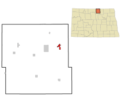 Location of Rolla, North Dakota