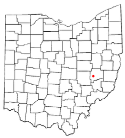 Location of Cambridge, Ohio