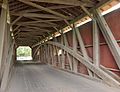 Pinetown Bushong's Mill Covered Bridge Inside HDR 2620px