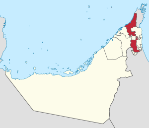Location of Ras Al Khaimah in the UAE