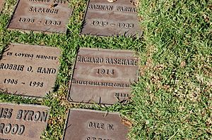 Richard Basehart grave at Westwood Village Memorial Park Cemetery in Brentwood, California