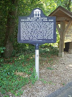 A photo of a historical marker at the park