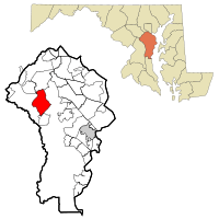 Location of Odenton, Maryland