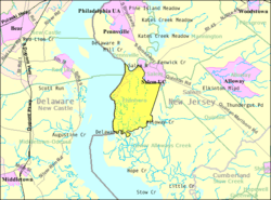 Census Bureau map of Elsinboro Township, New Jersey