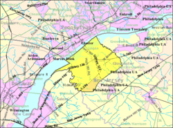 Census Bureau map of Logan Township, New Jersey