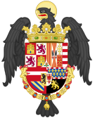 Coat of Arms of Philip II of Spain with the Eagle of St. John (1558-1580).svg