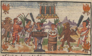 Fiestas de la coronación de Moctezuma II, en el folio 158v