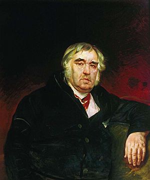 Portrait of Krylov by Karl Briullov, 1839