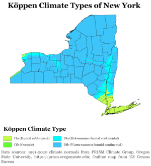 Köppen Climate Types New York
