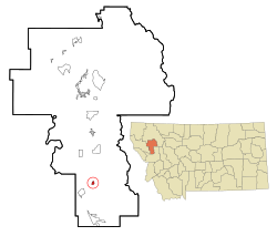 Location of St. Ignatius, Montana