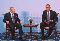 President Obama Meets with President Castro