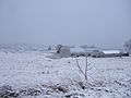 Snow covered farmland