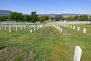 View toward Lookout Mountain from Chattanooga National Cemetery