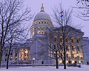 Wisconsin State Capitol, Christmas Eve, 2012