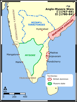 Anglo-Mysore War 1 and 2