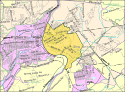 Census Bureau map of Phillipsburg, New Jersey