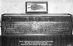 Coffin of Pedro Menéndez de Avilés