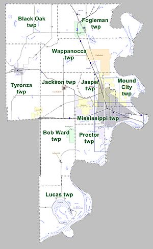 Crittenden County Arkansas 2010 Township Map large