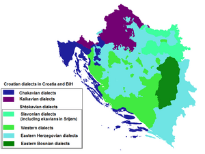Croatian shto dialects in Cro and BiH