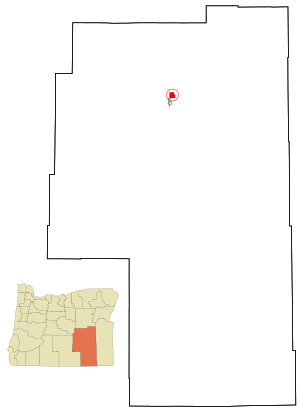 Location within Harney County and Oregon