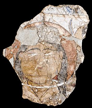 Kara-Khanid ruler (itting cross-legged on a throne), Afrasiab, circa 1200 CE
