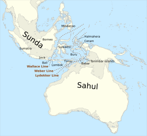 Map of Sunda and Sahul