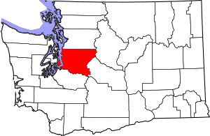 Map of Washington highlighting King County