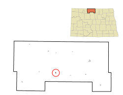 Location of Newburg, North Dakota
