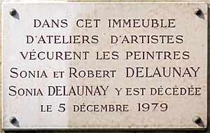 Plaque Sonia et Robert Delaunay, 16 rue de Saint-Simon, Paris 7