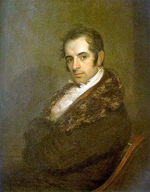 Portrait of Washington Irving by John Wesley Jarvis in 1809