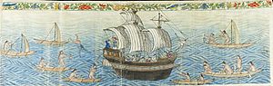 Reception of the Manila Galleon by the Chamorro in the Ladrones Islands, ca. 1590