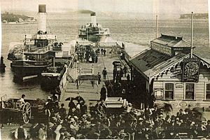 Sydney Ferries FAIRLIGHT and BRIGHTON at Manly Wharf