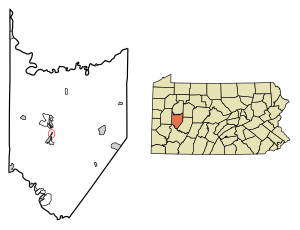 Location of Manorville in Armstrong County, Pennsylvania.