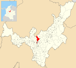 Location of the municipality and town of Cómbita in the Boyacá Department of Colombia.