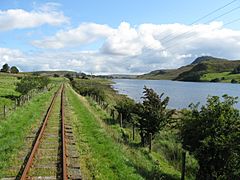 Fintown Railway on trackbed of CDR County Donegal Railway, Lough Finn (5951398952)
