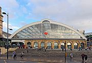Frontage of Liverpool Lime Street railway station