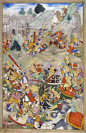 Humayun finally defeated his rebellious brother Kamran in Kabul in 1553