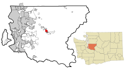Location of North Bend, Washington