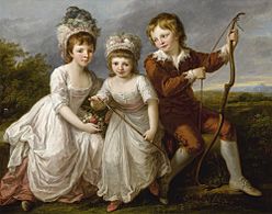 Lady Georgiana Spencer, Henrietta Spencer and George Viscount Althorp by Angelika Kauffmann