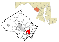 Location of Wheaton–Glenmont, Maryland
