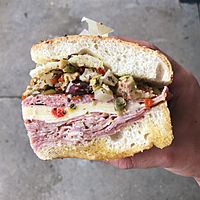 Muffuletta sandwich in New Orleans