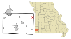 Location of Wentworth, Missouri