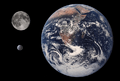 Orcus, Earth & Moon size comparison